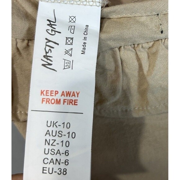 Nasty Gal Backless Romper Womens Size 6 We’ll Back It Ruffle Brown Boho Beachy - Picture 9 of 10